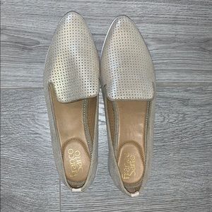 Never worn Franco Sarto Metallic Slip On